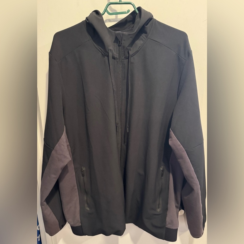 Adidas Climalite Track Jacket Sports Outdoor black gray jogging street slim XL